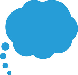 Obraz premium Trendy think bubble in flat style. Think bubble isolated on white background. Cloud line icon Vector.
