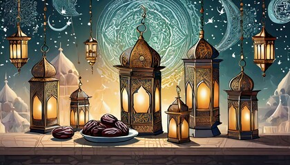 arabic islamic calligraphy of mosque - obrazy, fototapety, plakaty