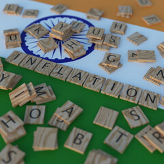 Inflation In India With Scrabble Letters
