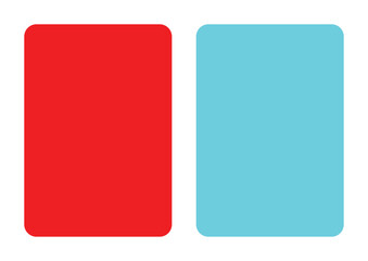 Pure Red and cyan color combination