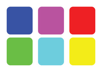 Vibrant Fusion: Red, Pink, Cyan, Yellow, and Green Color Palette