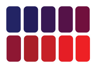 Mix palette of red and blue color combination