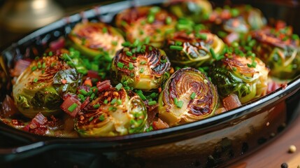 Brussels sprouts baked - obrazy, fototapety, plakaty
