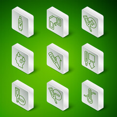 Set line Meteorology thermometer, Digital, High human body temperature, and Medical icon. Vector