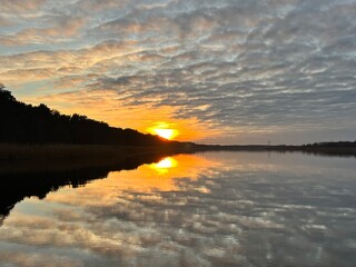 river view at sunset