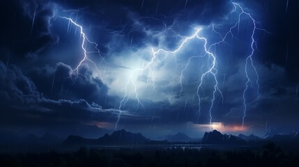 lightning in the sky