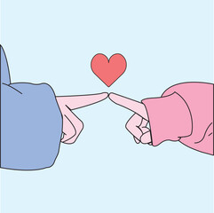 handshake with heart