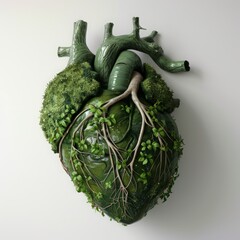 heart made of branches and leaves.