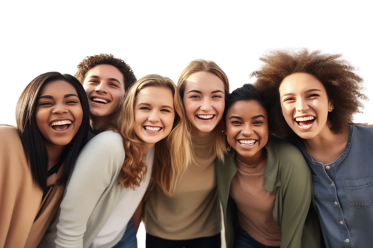 Happy Friends Together Smiling in Joy