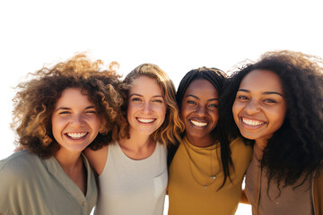 Obraz premium Happy Friends Together Smiling in Joy