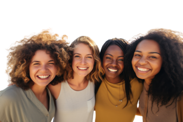 Happy Friends Together Smiling in Joy