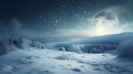winter space of snow