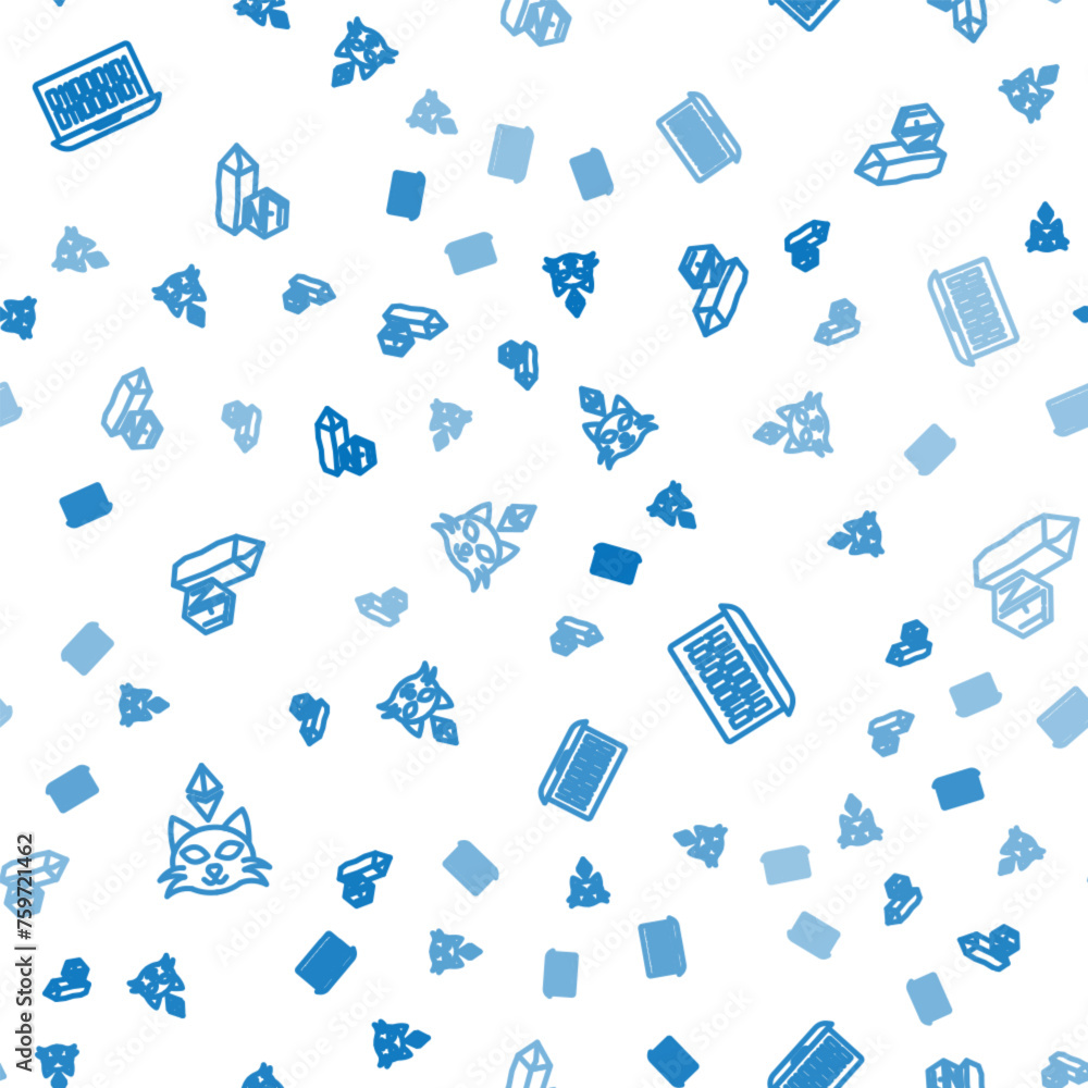 Poster set line nft digital crypto art, binary code and on seamless pattern. vector