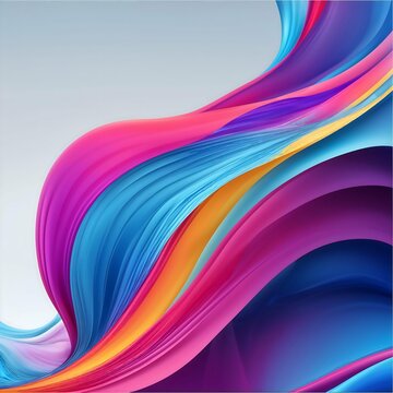 3d modern wave curve abstract background luxury paper cut. Perfect for design template. Generative AI. V12