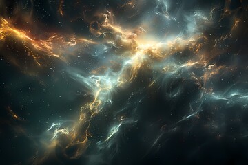 commercial background with space galaxy vibrant color