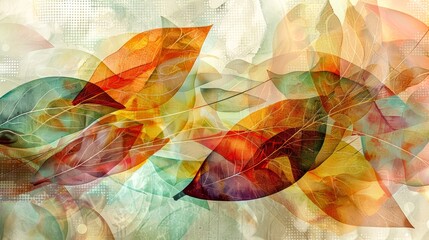 A digital collage of autumn leaves with circuitry and binary code elements, symbolizing the blend of nature and technology