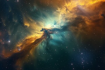 space nebula and galaxy for commercial background  - obrazy, fototapety, plakaty