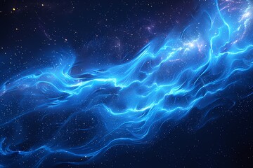 blue space nebula and universe illustration background - obrazy, fototapety, plakaty