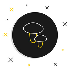 Line Mushroom icon isolated on white background. Colorful outline concept. Vector