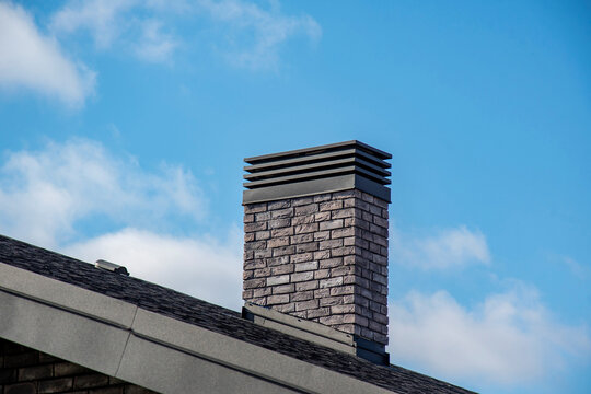 Modern metal chimney for ventilation