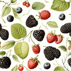 Fototapeta na wymiar Watercolor hand drawn berry paintings vector set for beautiful floral designs and decorations