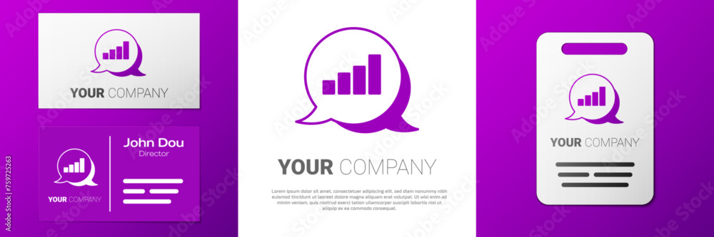 Aufkleber logotype pie chart infographic icon isolated on white background. diagram chart sign. logo design te