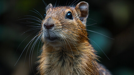 wildlife photography, authentic photo of a agouti in natural habitat, taken with telephoto lenses, for relaxing animal wallpaper and more