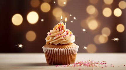 cupcake with candles