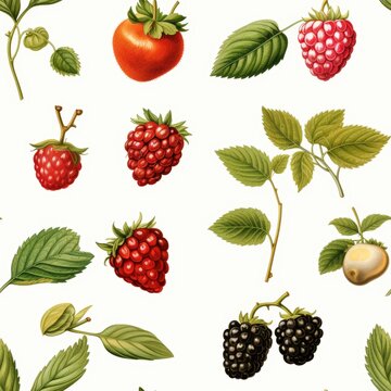 Beautiful watercolor berry vector set - hand drawn paintings for creative projects and design