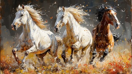 modern paintings of horses