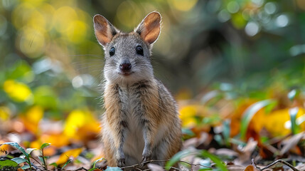 wildlife photography, authentic photo of a bandicoot in natural habitat, taken with telephoto...