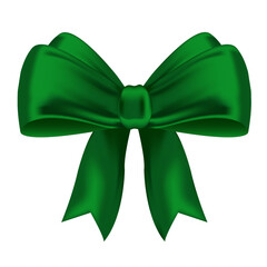 Festive green bow