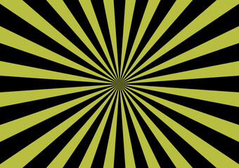 Vector black and yellow sunburst background,Abstract ray or sunbeam wallpaper,vector illustration