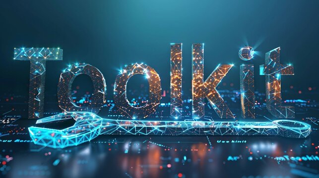 high-tech design with the word Toolkit.