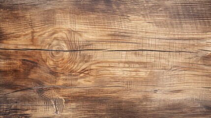 A detailed wooden surface with visible deep grains and a large crack representing natural aging process