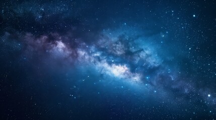 Fototapeta premium The rich textures of interstellar clouds dominate this captivating image, set against the backdrop of a star-filled night sky