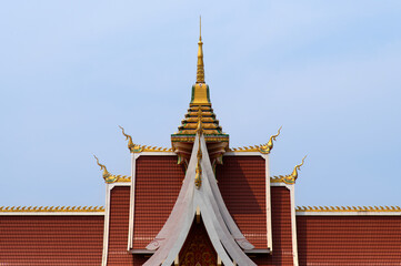 Fototapeta premium Exgterior of the Buddhist temple in Vientiane, Laos