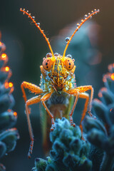 Fototapeta premium Macro Magic: Insects in their Habitat, Insect Portraits: Vivid Details and Bokeh