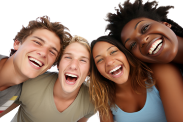 Happy Friends Together Smiling in Joy