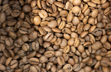 Roasted  Medium Coffee Beans Texture Background