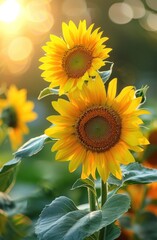 sunny sunflowers giclee print