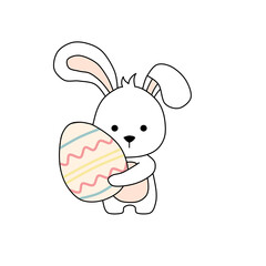 Easter bunny with egg