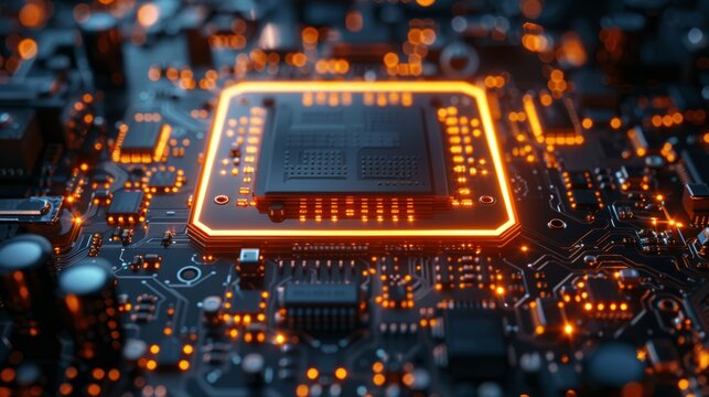 Technological background. Modern technology. CPU or central processing unit