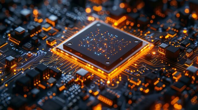 Technological background. Modern technology. CPU or central processing unit
