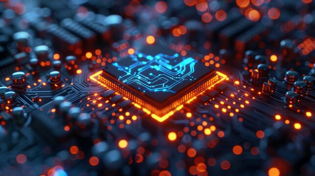 Technological background. Modern technology. CPU or central processing unit