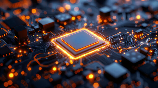 Technological background. Modern technology. CPU or central processing unit
