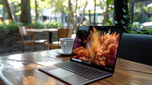 High-Resolution Virtual Workspace Laptop Photography in Diverse Settings