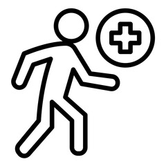 Vector Design Cancer Walk Icon Style