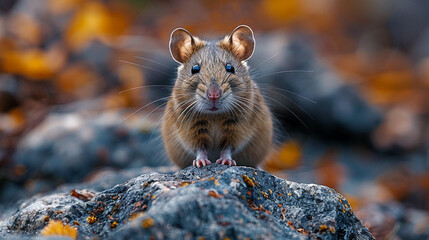 wildlife photography, authentic photo of a rat in natural habitat, taken with telephoto lenses, for...