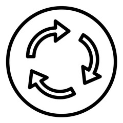 Vector Design Roundabout Icon Style